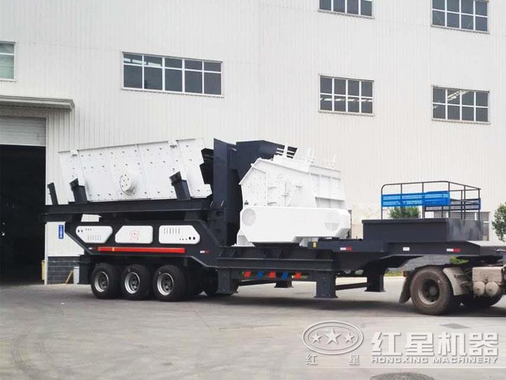 反擊破移動破碎機、二段破碎粒度均勻，產(chǎn)量高