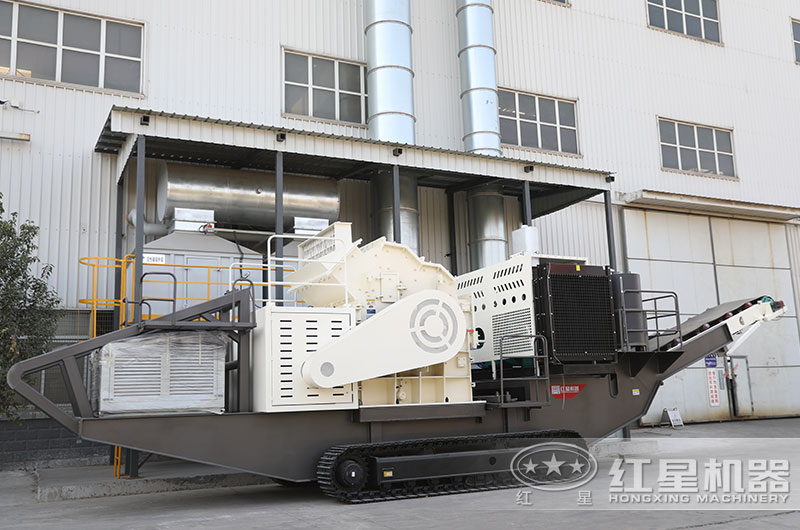 小型建筑垃圾制砂機設(shè)備，履帶式移動